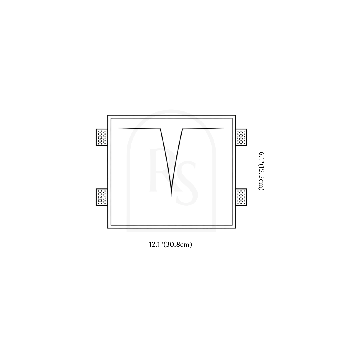 Zeruvo Trimless Wall Light line drawing 1