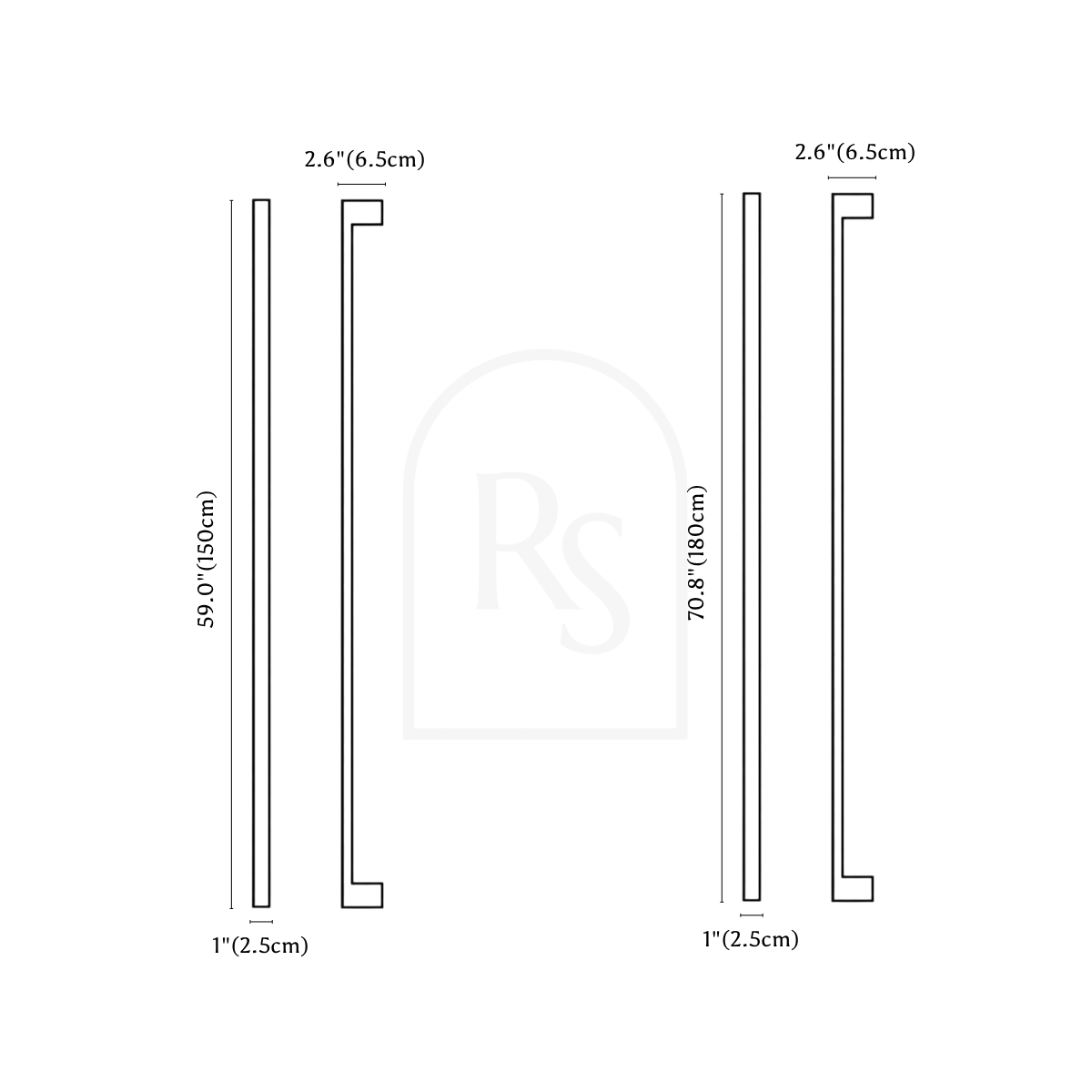 Zukruf Outdoor Wall Lamp line drawing 3