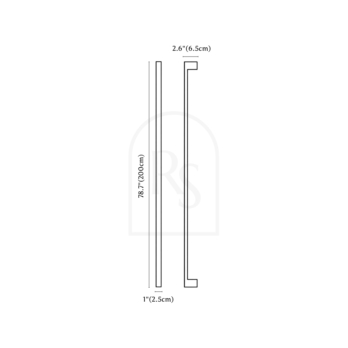 Zukruf Outdoor Wall Lamp line drawing 4