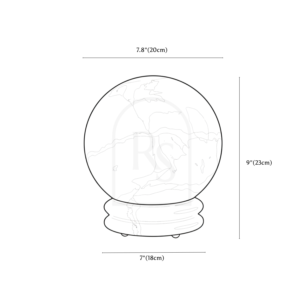 Zytrax Table Lamp line drawing 1