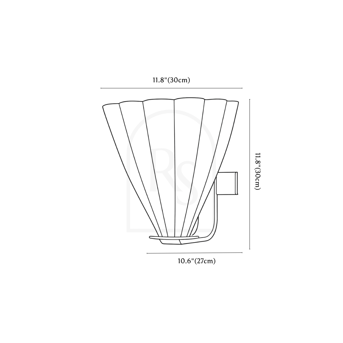 Zyvo Wall Lamp line drawing 1