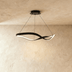 Modern curved wall sconce with spherical center and curved a