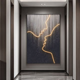 Arte iluminado de amor abstracto