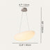 A modern, oval-shaped pendant light with a white finish, measuring 11.8" x 4.7" x 59". Ideal for stylish interiors.