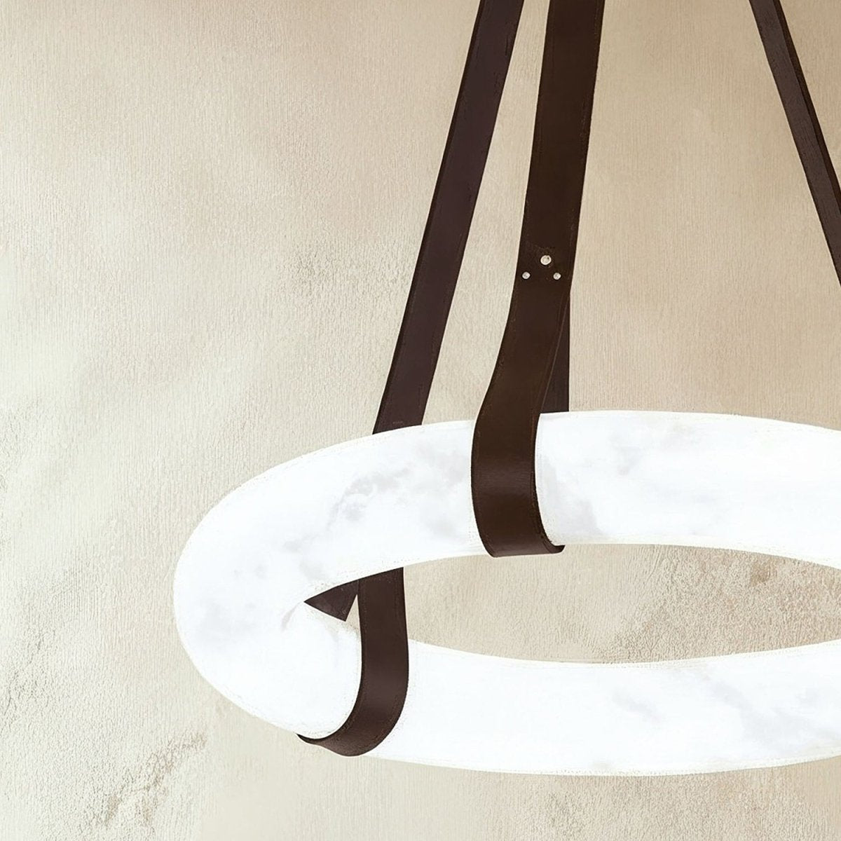 Aktis Alabaster Pendant Light – Elegant Halo Lighting – Residence