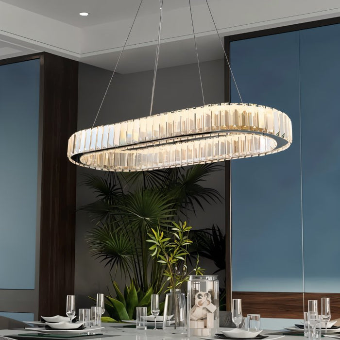 Almuealaq Oval Rings Chandelier - Dining Room Lighting