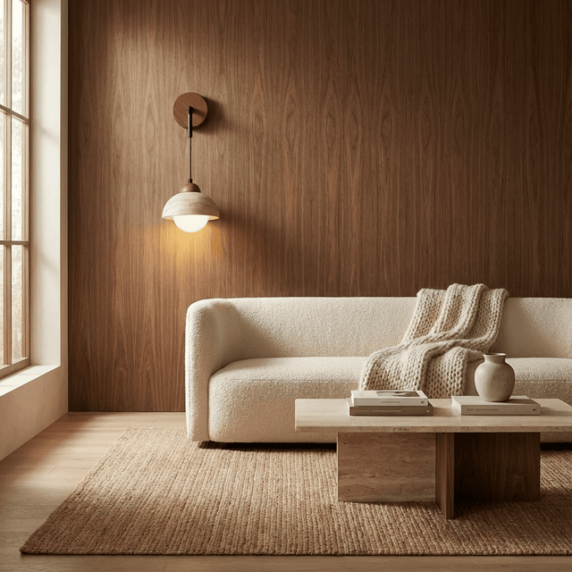 Aluria Travertine Wall Lamp - Residence Supply