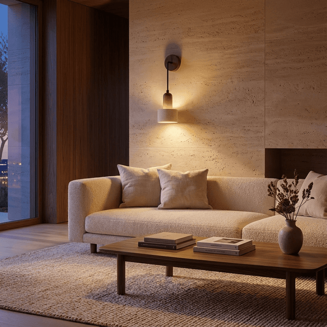 Aluria Travertine Wall Lamp - Residence Supply