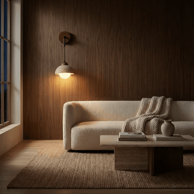 Aluria Travertine Wall Lamp - Residence Supply