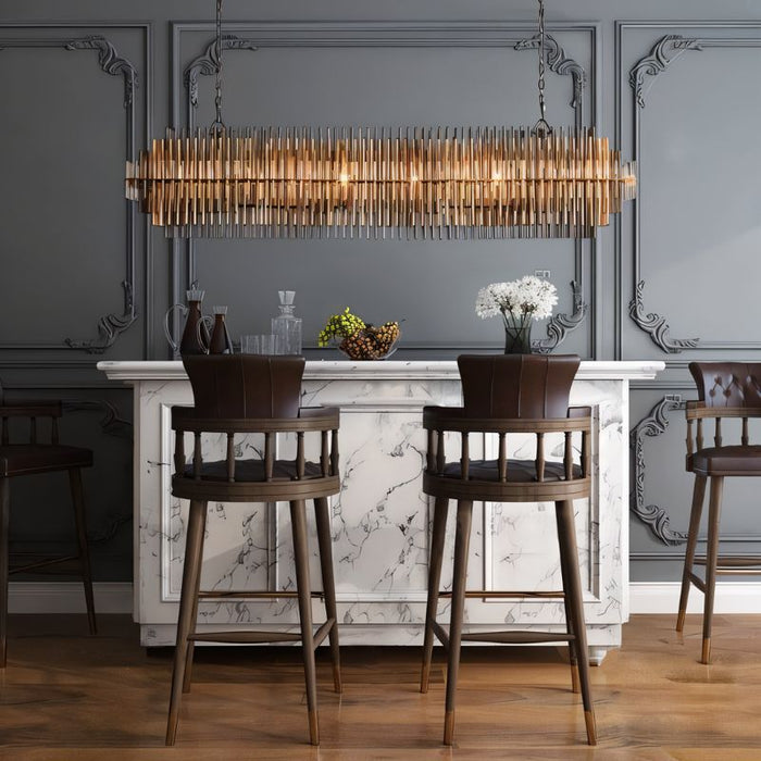 Amara Linear Chandelier - Modern Lighting for Dining Table