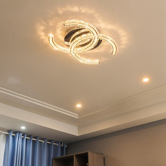 Amaryllis Crystal Ceiling Light - Contemporary Lighting