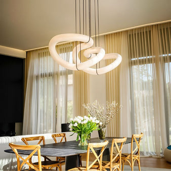 Ametris Alabaster Chandelier Light - Dining Room Lighting