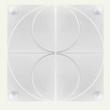Amili PVC Wall Panels forming a symmetrical circle pattern, perfect for adding a contemporary touch to any wall space.