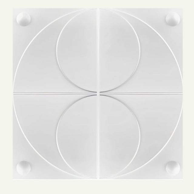 Amili PVC Wall Panels forming a symmetrical circle pattern, perfect for adding a contemporary touch to any wall space.