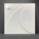 Amili PVC Wall Panel displayed against a dark background, highlighting its 3D texture and elegant, minimalist design.