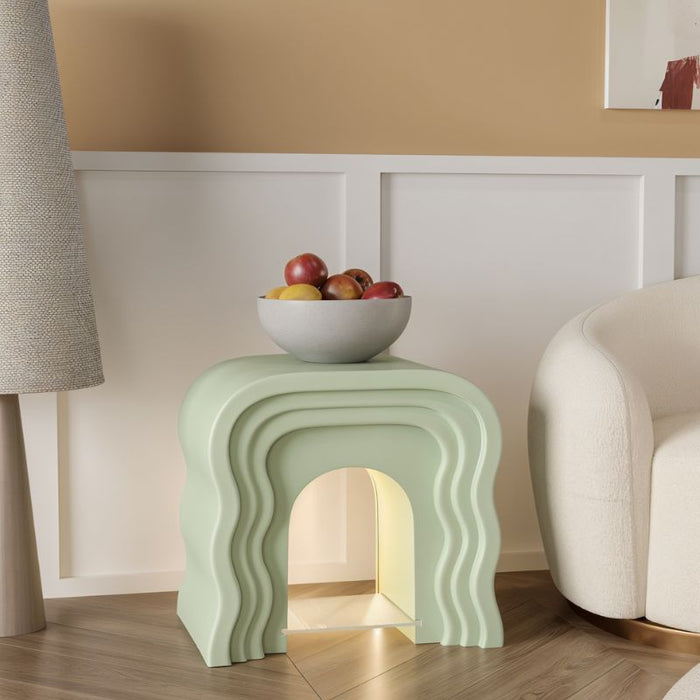 Andorra Marble Top Side Table: Luxurious and elegant, this side table boasts a marble top with brass or gold-finished accents, adding sophistication to your living room or bedroom.