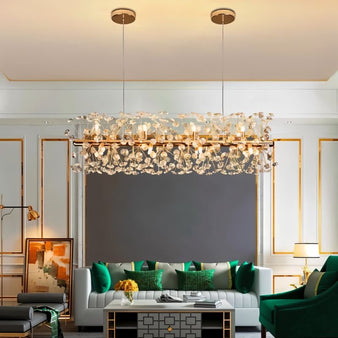 Arabella Crystal Linear Chandelier - Contemporary Lighting