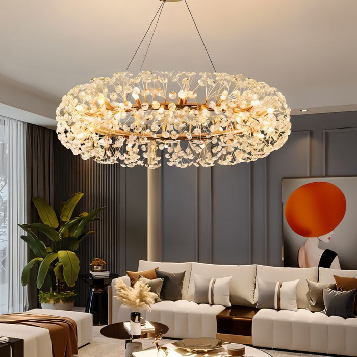 Arabella Crystal Round Chandelier - Living Room Lights
