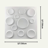 12x12 inch Arsnal Wall Panel with raised circular PVC design, ideal for accent walls and interior decor projects.