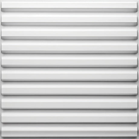 Close-up of Arsnal Wall Panel showcasing horizontal ridged PVC texture, perfect for stylish wall panel installations.