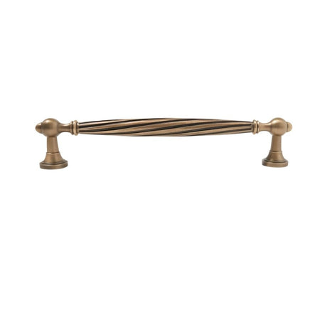 "Brass twisted fluted handle with antique finish"