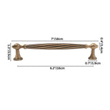 "Brass twisted fluted pull bar with antique finish"