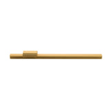"A sleek gold aluminum pull bar isolated on a white background, suitable for modern cabinetry."