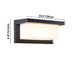 Modern black outdoor wall lamp with frosted white glass shade, mounted on white background.