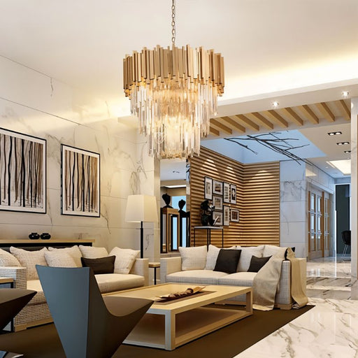 Astralis Lux Tiered Round Chandelier - Residence Supply