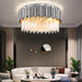 Astralis Round Flush Mount Chandelier - Modern Lighting for Living Room