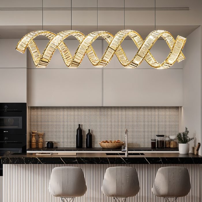 Aurora Chandelier - Modern Lighting for Kitchen Island