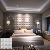 Badra Wall Panel - Stylish 3D Outdoor Wall Panels for Modern Spaces as a headboard accent in a modern bedroom, enhancing the room’s depth and texture.