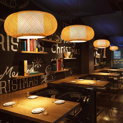 Balance Rattan Pendant Light - Modern Lighting Fixture for Restaurants