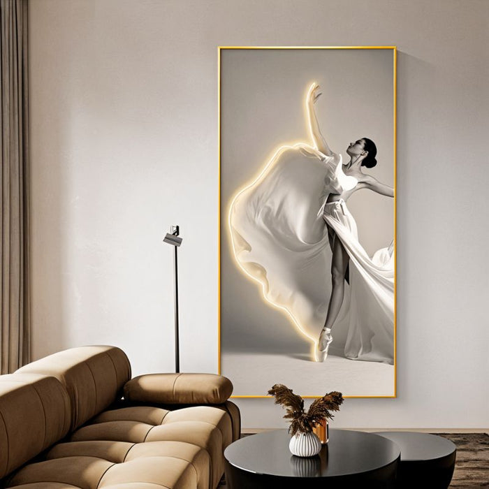Ballet Lines Illuminated Art - Light Fixtures for Living Room