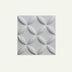 Close-up of a single Bania Wall Panel featuring a white 3D petal pattern, ideal for decorative wall applications.