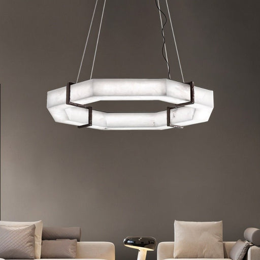 Belos Alabaster Chandelier - Living Room Lights