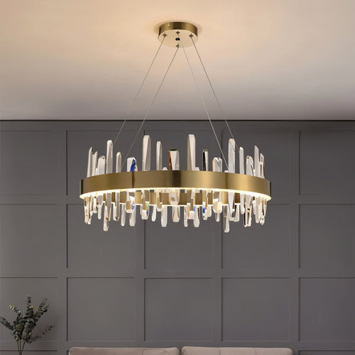 Betula Round Crystal Chandelier - Bedroom Lighting