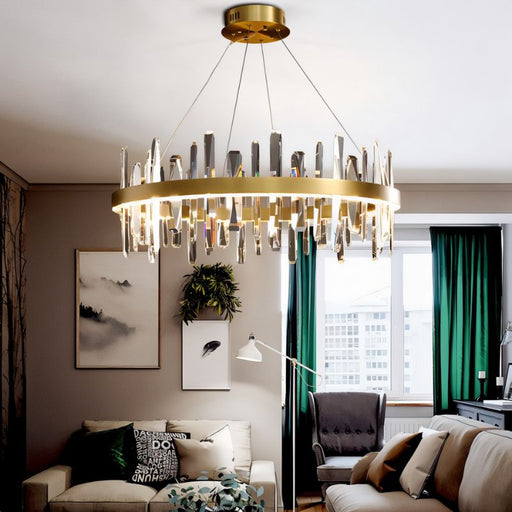 Betula Round Crystal Chandelier - Living Room Lighting