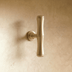 Bamboo-style towel bar with round bases, brushed nickel finish, shown front view against white background with dimensions lab