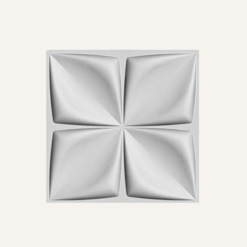 Isolated Bitu Panel with 3D geometric design, perfect for creating modern, moisture-resistant wall surfaces in homes or offices.