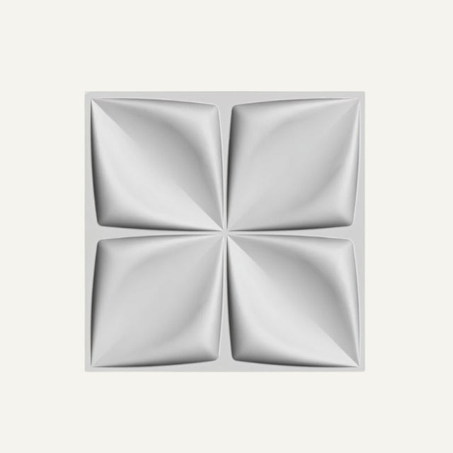 Isolated Bitu Panel with 3D geometric design, perfect for creating modern, moisture-resistant wall surfaces in homes or offices.