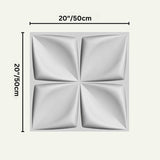 Bitu Wall Panel dimensions shown as 20x20 inches (50x50 cm), ideal for modular wall installations in any space.