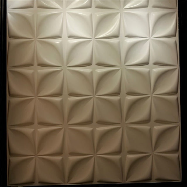Detailed view of Bitu Wall Panel texture under soft lighting, showing its easy-to-clean, low-maintenance PVC material.