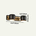 Black and brass modern wall lamp with two cylindrical fixtures, 30cm wide, shown against neutral background.