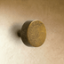 Round knob with cylindrical stem, brushed nickel finish, shown front view against white background.