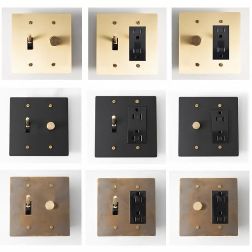 Brass Mixed Dimmer Switch (2-Gang) - Residence Supply