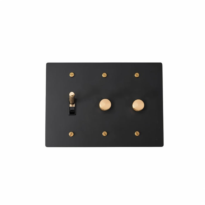 Brass Mixed Dimmer Switch (3-Gang) - Residence Supply