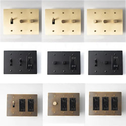 Brass Mixed Dimmer Switch (3-Gang) - Open Box - Residence Supply