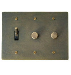 Brass Mixed Dimmer Switch (3-Gang) - Open Box - Residence Supply