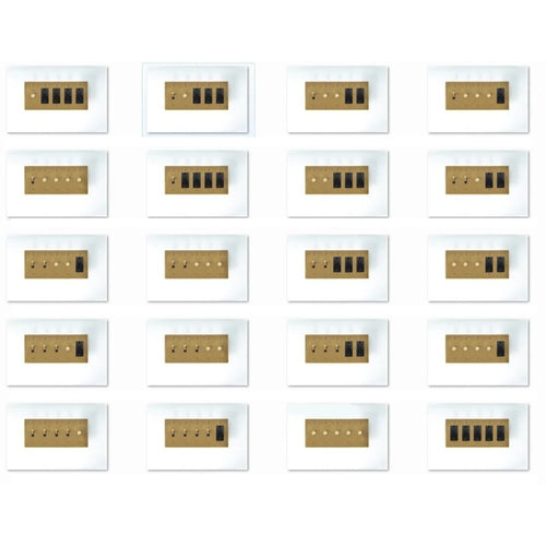 Brass Mixed Dimmer Switch (5-Gang) - Residence Supply